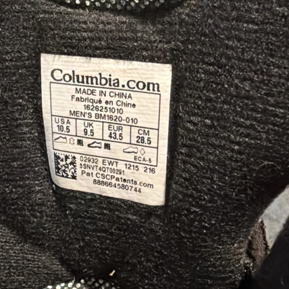Columbia TechLite OmniHeat Boots BM1620-010 Mens 10.5 Hiking Outdoors Bugaboot 3